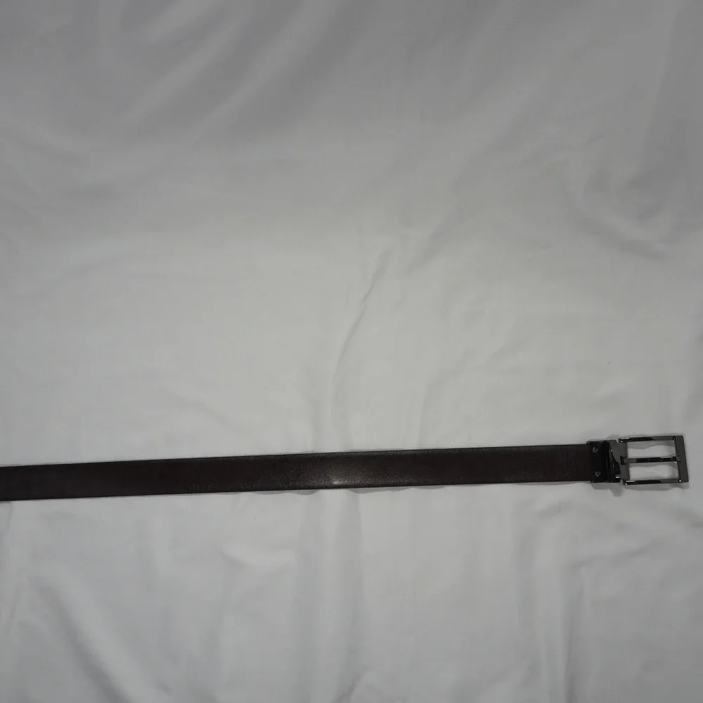 Leather Reversible Belt Men 36 Black Brown Swivel Buckle Hand Crafted Minimalist